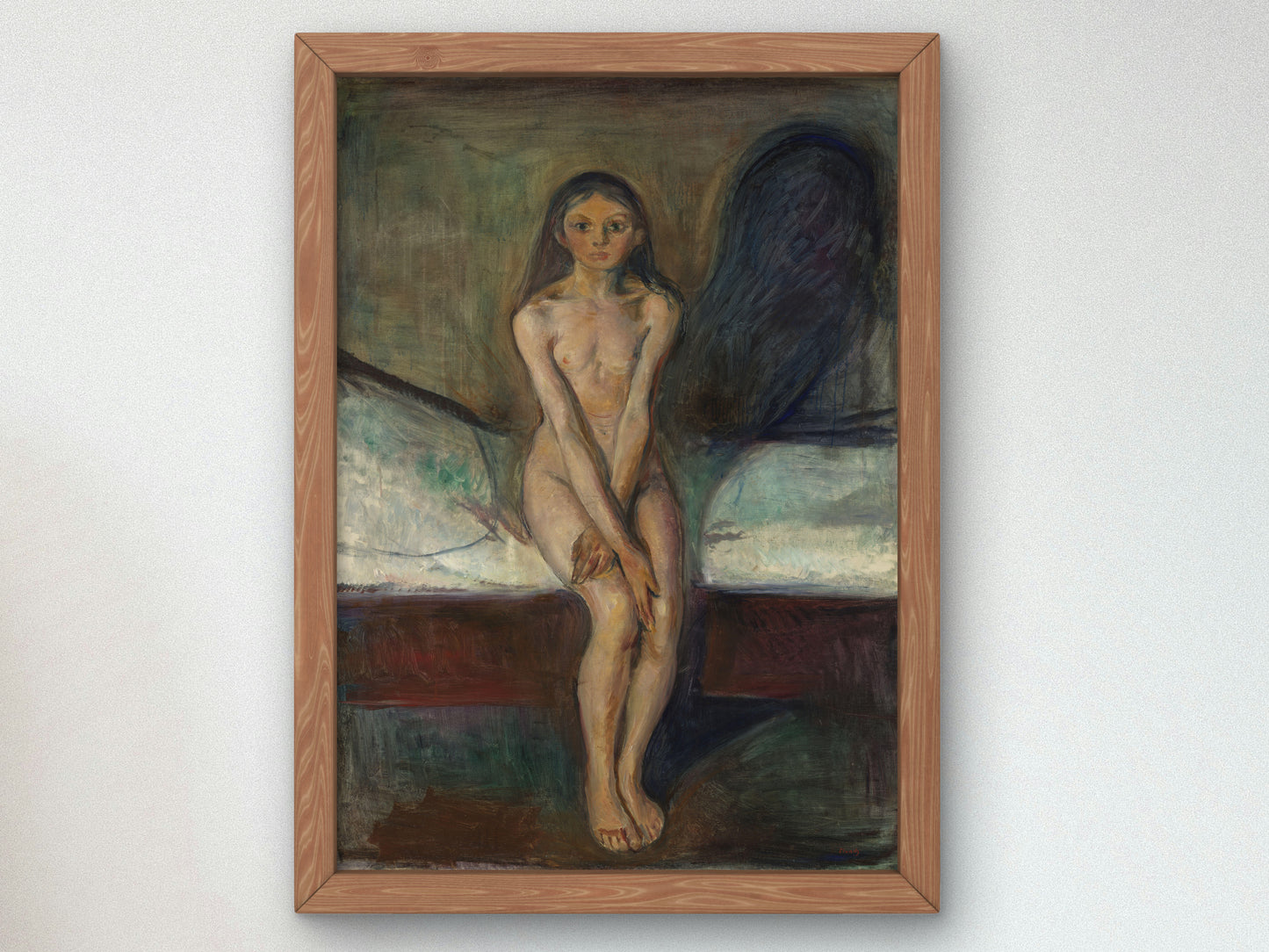 Puberty by Edvard Munch 1894, Wall Art Print, Fine Art Reproduction, Museum Quality Decor, Poster