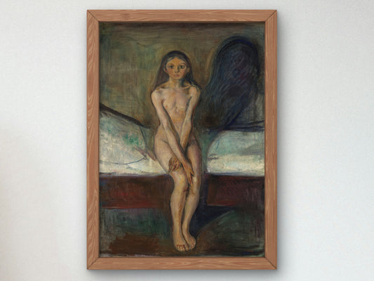 Puberty by Edvard Munch 1894, Wall Art Print, Fine Art Reproduction, Museum Quality Decor, Poster