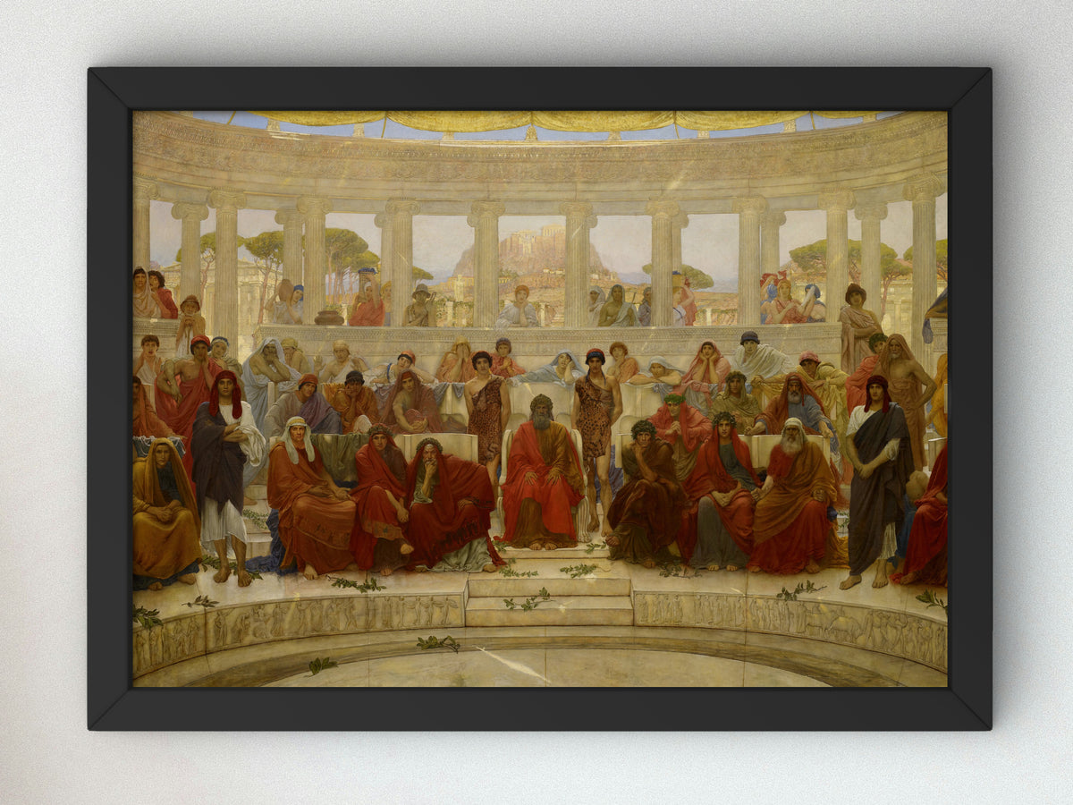An Audience in Athens during Agamemnon by Aeschylus by William Blake Richmond 1884, Wall Art Print, Fine Art Reproduction, Museum Quality