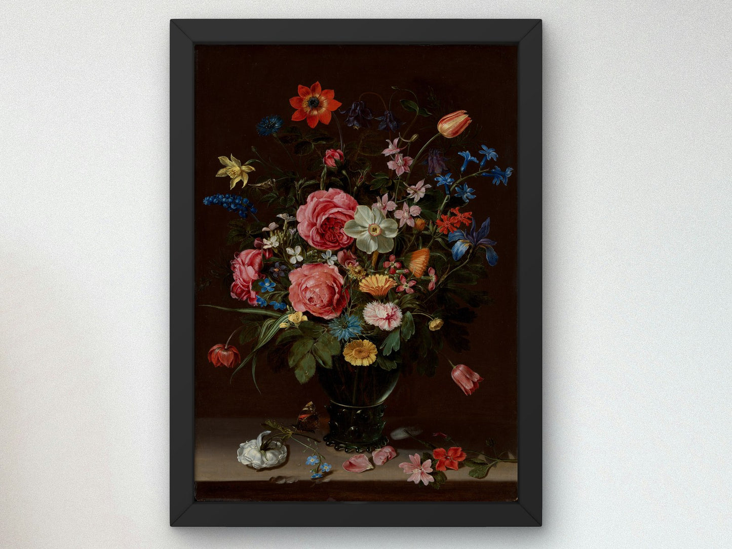 A Bouquet of Flowers by Clara Peeters 1612, Wall Art Print, Fine Art Reproduction, Museum Quality Decor, Poster