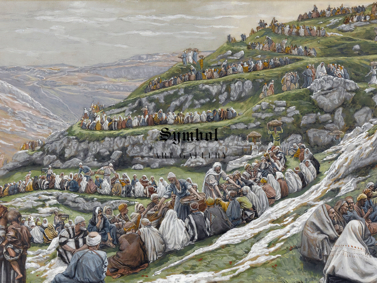 The Miracle of the Loaves and Fishes by James Tissot 1886, Wall Art Print, Fine Art Reproduction, Museum Quality Decor, Poster