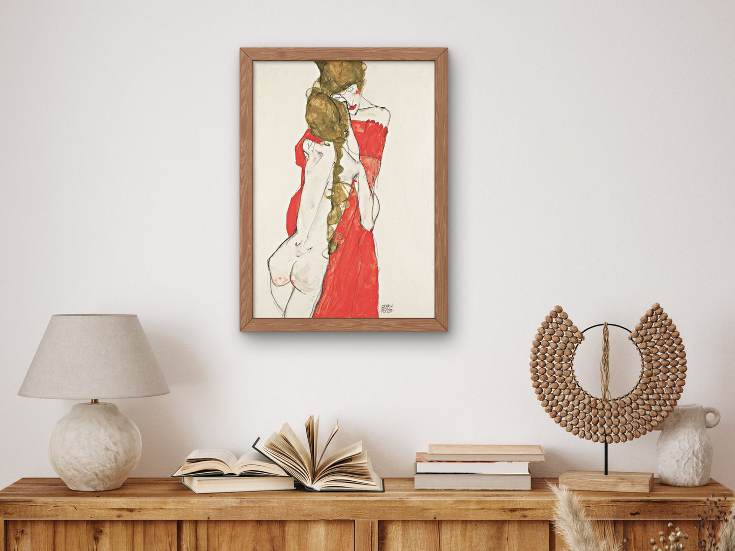 Mother and Daughter by Egon Schiele 1913, Wall Art Print, Fine Art Reproduction, Museum Quality Decor, Poster