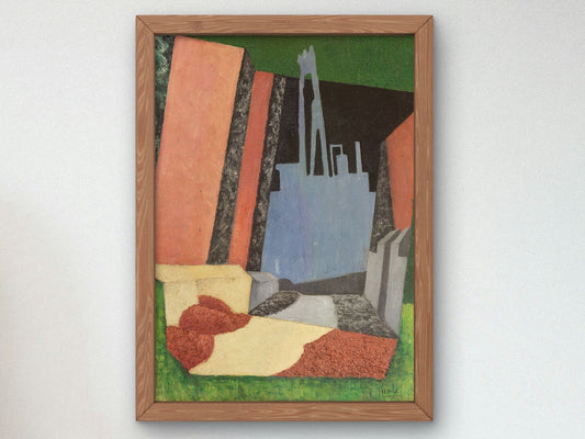Paysage urbain by Diego Rivera 1916, Wall Art Print, Fine Art Reproduction, Museum Quality Decor, Poster