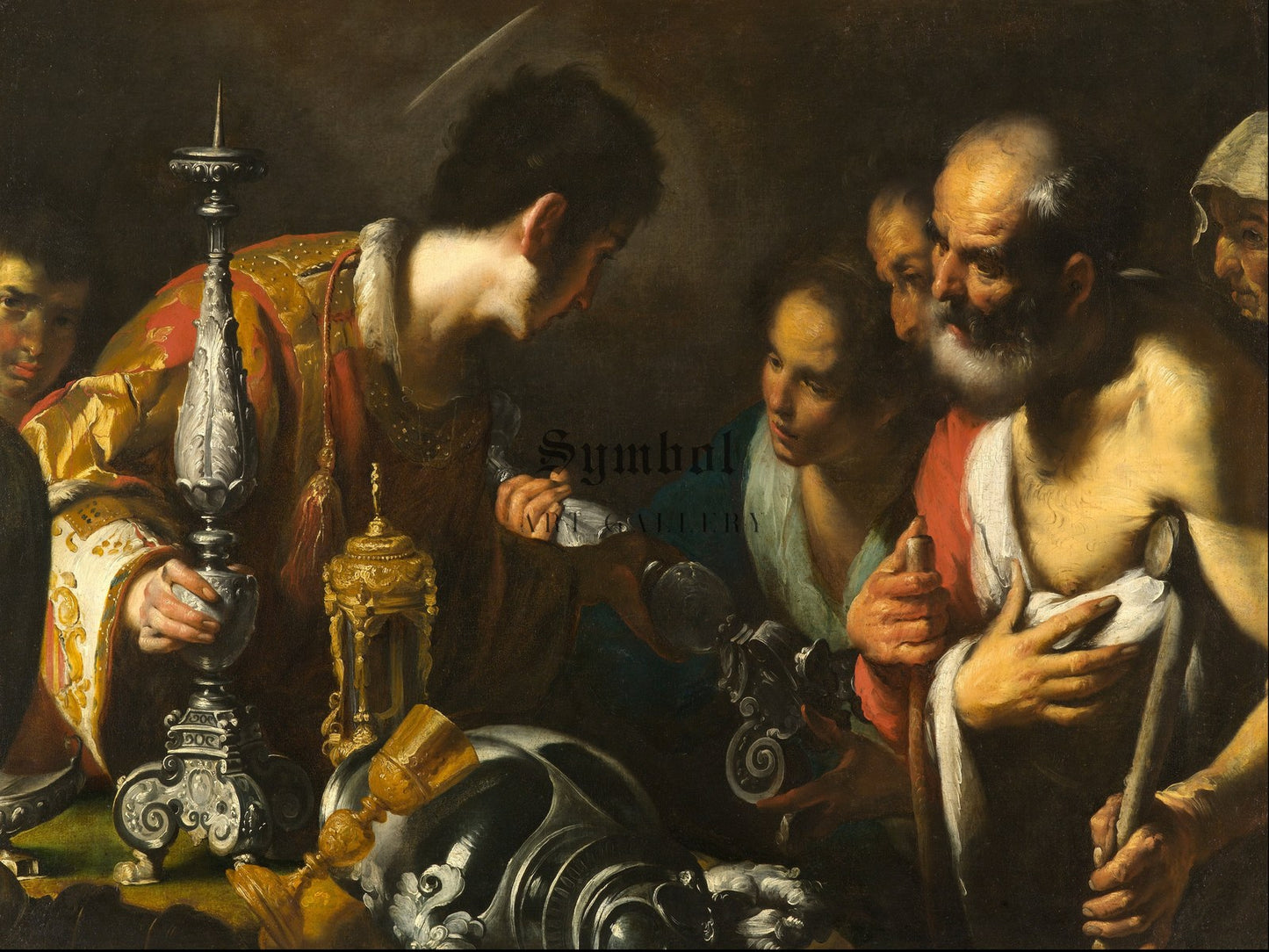St Lawrence Distributing the Treasures of the Church by Bernardo Strozzi 1625, Wall Art Print, Fine Art Reproduction, Museum Quality Decor
