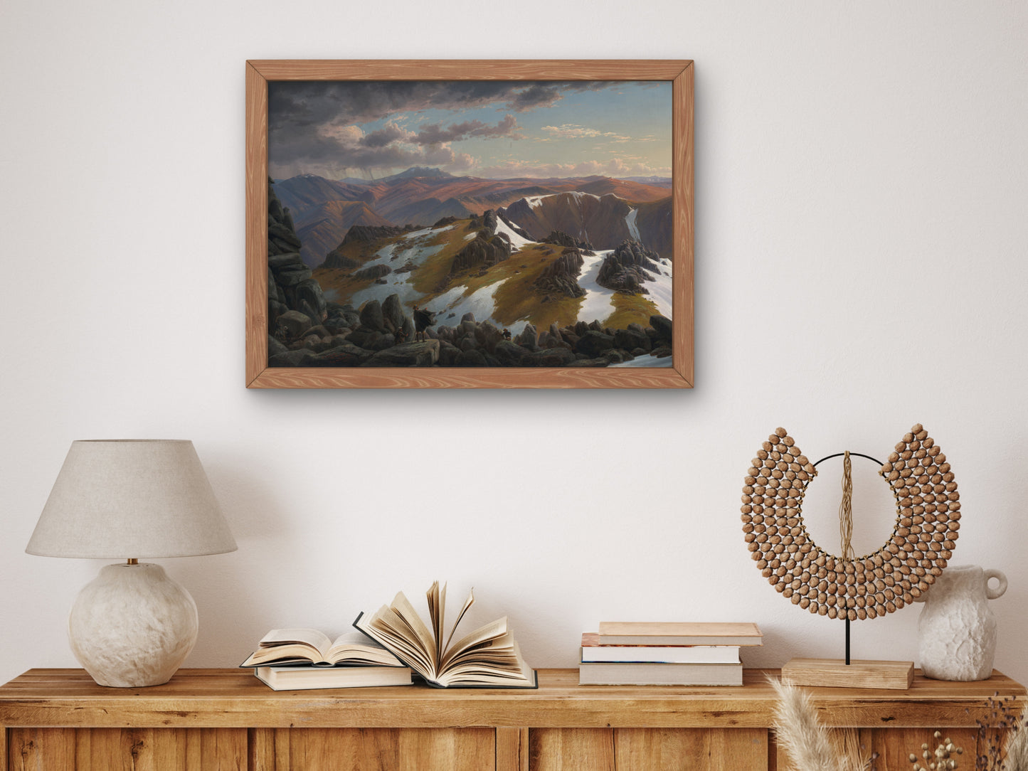North east view from the northern top of Mount Kosciusko by Eugene von Guérard 1863, Wall Art Print, Fine Art Reproduction, Museum Quality