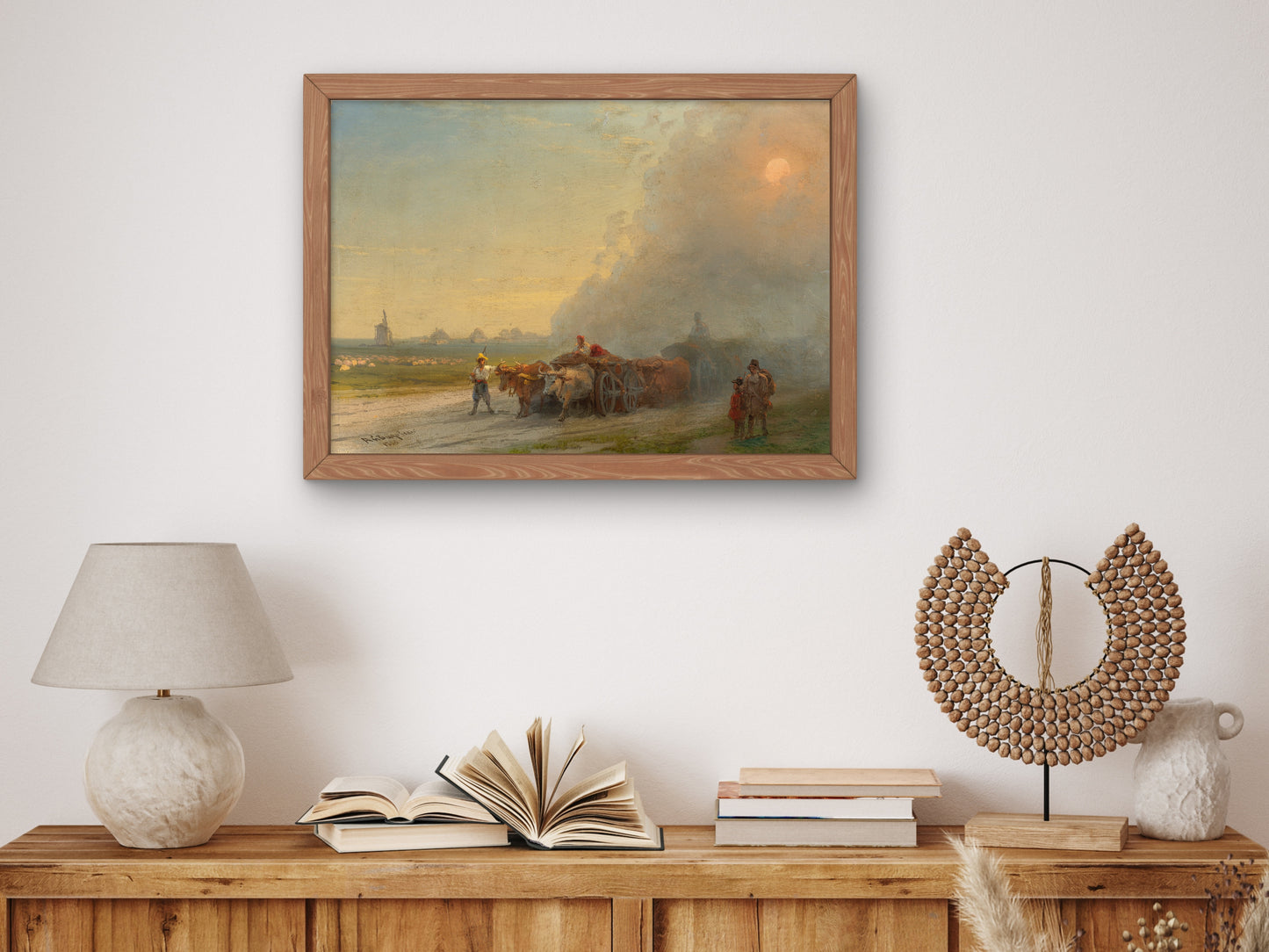 Ox Carts in the Ukrainian Steppe by Ivan Konstantinovich Aivazovsky 1888, Wall Art Print, Fine Art Reproduction, Museum Quality Decor