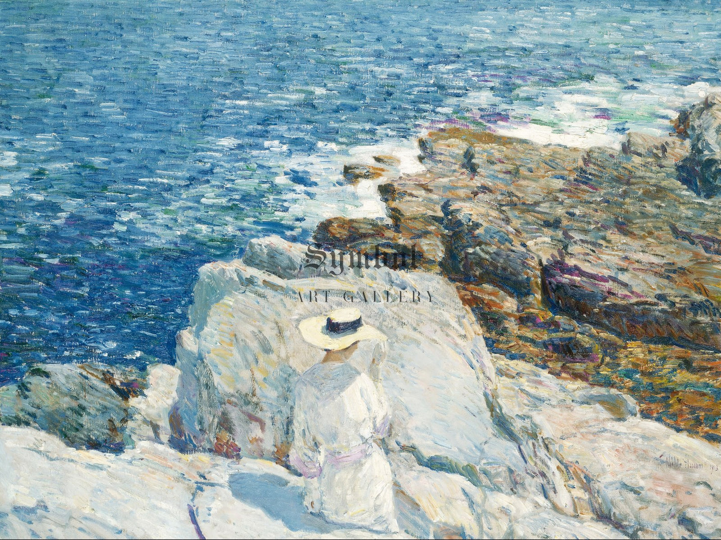 The South Ledges Appledore by Childe Hassam 1913, Wall Art Print, Fine Art Reproduction, Museum Quality Decor, Poster