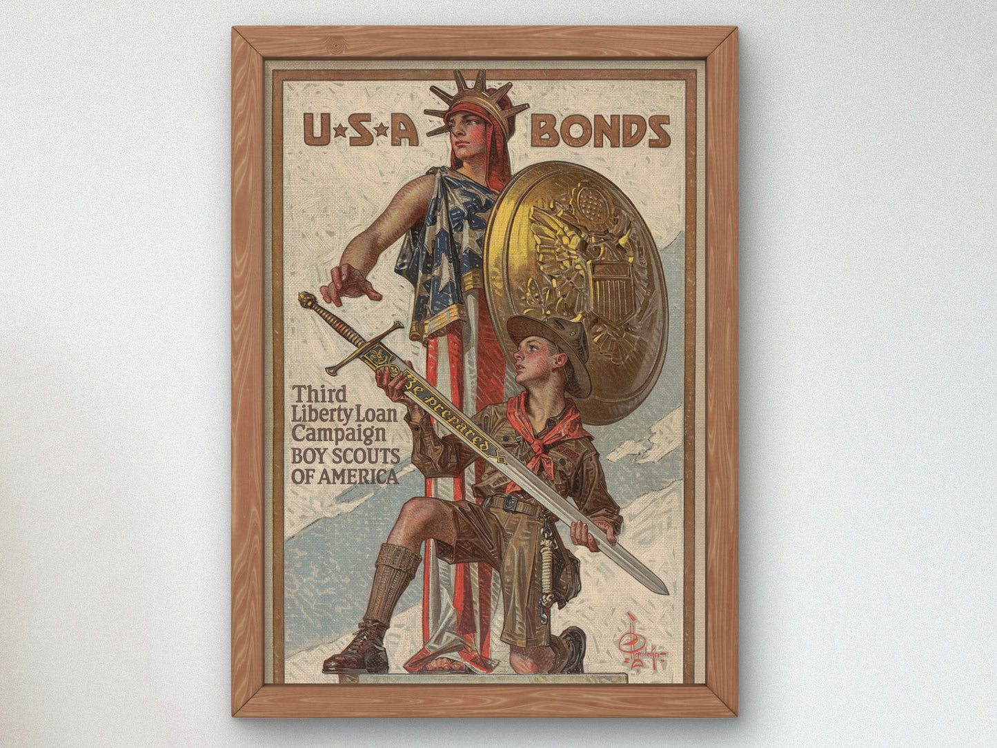 Weapons for Liberty by Joseph Christian Leyendecker 1918, Wall Art Print, Fine Art Reproduction, Museum Quality Decor, Poster