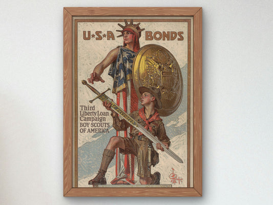 Weapons for Liberty by Joseph Christian Leyendecker 1918, Wall Art Print, Fine Art Reproduction, Museum Quality Decor, Poster