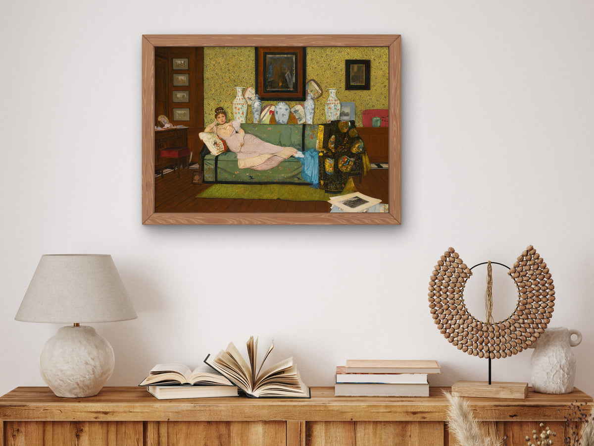 A Reverie In the Artist's House by John Atkinson Grimshaw 1878, Wall Art Print, Fine Art Reproduction, Museum Quality Decor, Poster