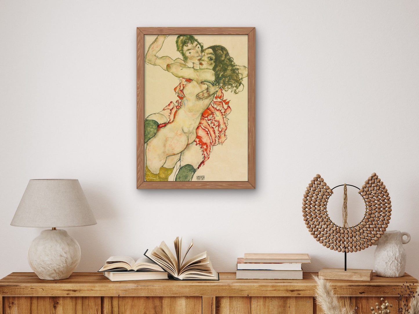 Two Women Embracing by Egon Schiele 1915, Wall Art Print, Fine Art Reproduction, Museum Quality Decor, Poster