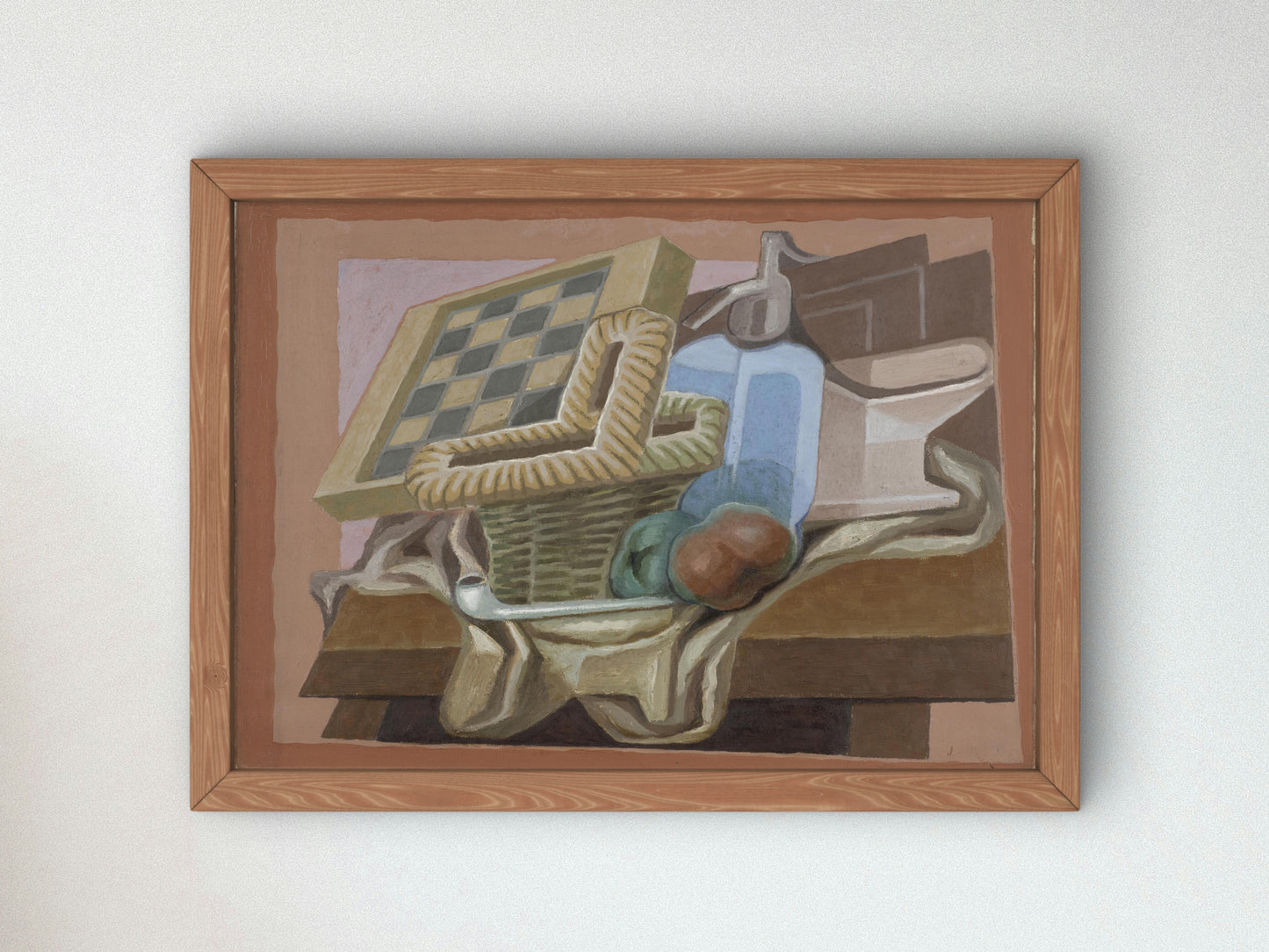 Basket and Siphon by Juan Gris 1925, Wall Art Print, Fine Art Reproduction, Museum Quality Decor, Poster