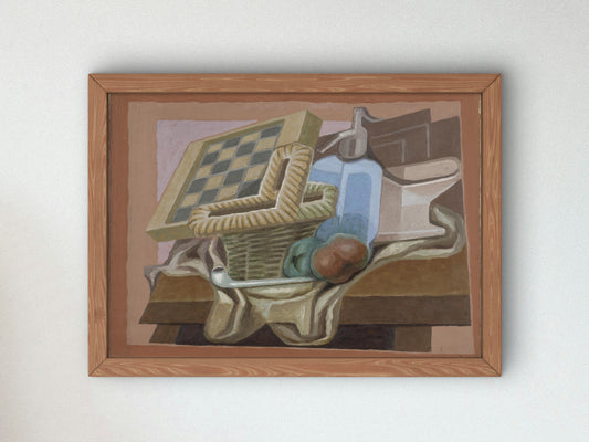 Basket and Siphon by Juan Gris 1925, Wall Art Print, Fine Art Reproduction, Museum Quality Decor, Poster