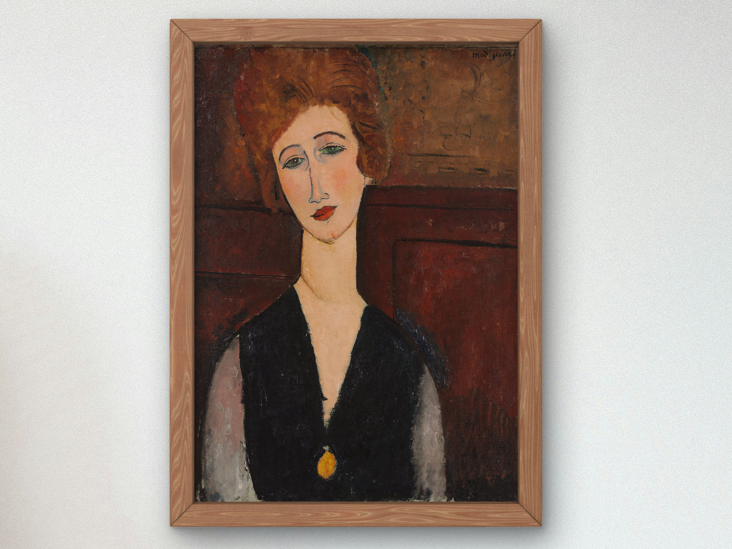 Portrait of a Woman by Amedeo Modigliani 1918, Wall Art Print, Fine Art Reproduction, Museum Quality Decor, Poster