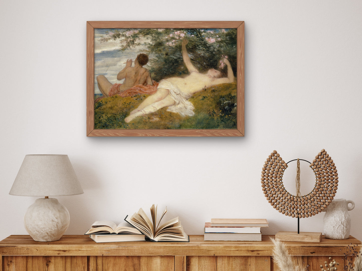 Spring by Arnold Böcklin 1862, Wall Art Print, Fine Art Reproduction, Museum Quality Decor, Poster