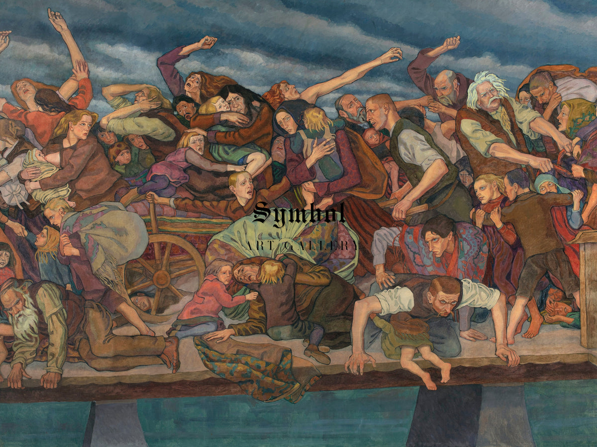 Refugees by Jan Rembowski, Wall Art Print, Fine Art Reproduction, Museum Quality Decor, Poster