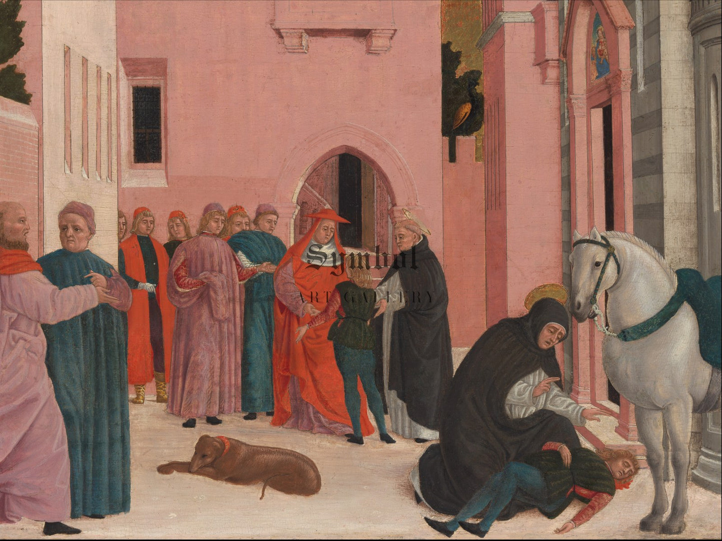 Saint Dominic Resuscitating Napoleone Orsini by Bartolomeo Degli Erri 1467, Wall Art Print, Fine Art Reproduction, Museum Quality Decor