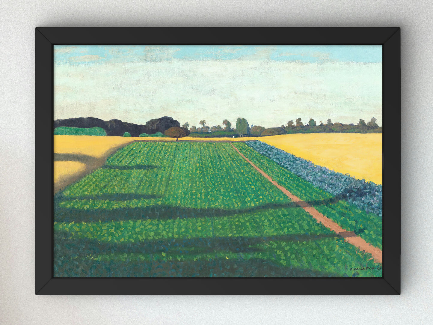 The Fields Plateau of Red Cross by Félix Vallotton 1914, Wall Art Print, Fine Art Reproduction, Museum Quality Decor, Poster