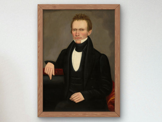 Portrait of a Gentleman by Erastus Salisbury Field 1835, Wall Art Print, Fine Art Reproduction, Museum Quality Decor, Poster