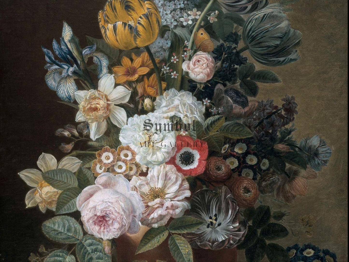 Still Life with Flowers by Eelke Jelles Eelkema 1815, Wall Art Print, Fine Art Reproduction, Museum Quality Decor, Poster