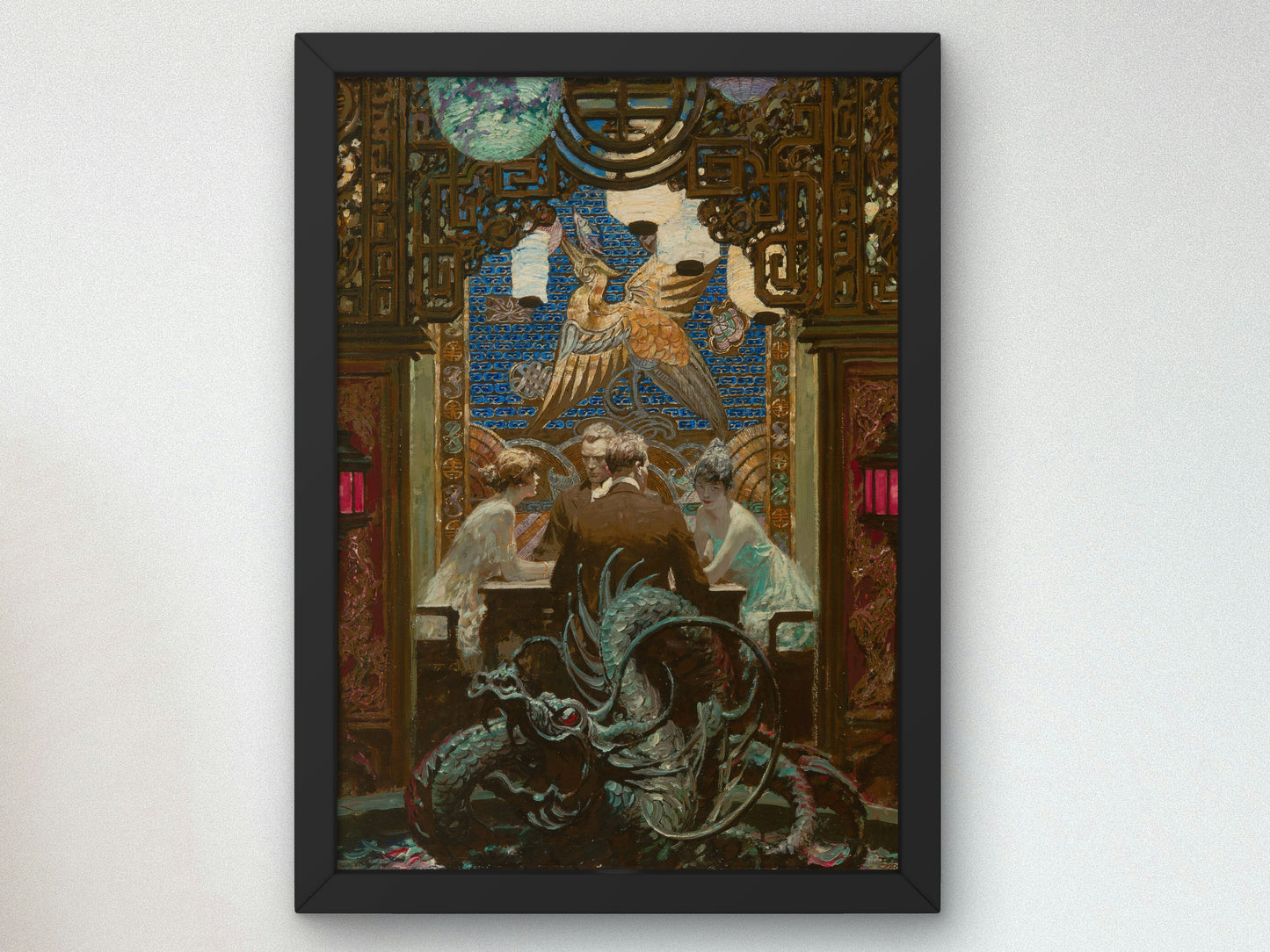 The Den of Iniquity by Dean Cornwell 1918, Wall Art Print, Fine Art Reproduction, Museum Quality Decor, Poster