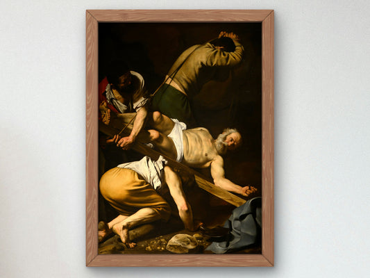 Crucifixion of St. Peter by Caravaggio 1600, Wall Art Print, Fine Art Reproduction, Museum Quality Decor, Poster