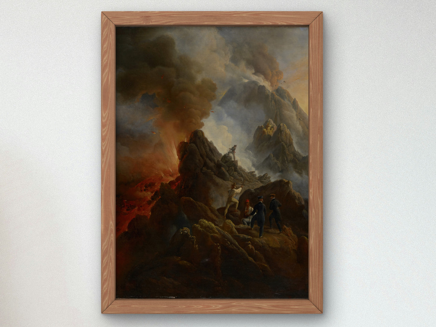Vesuvius Erupting by Horace Vernet 1822, Wall Art Print, Fine Art Reproduction, Museum Quality Decor, Poster