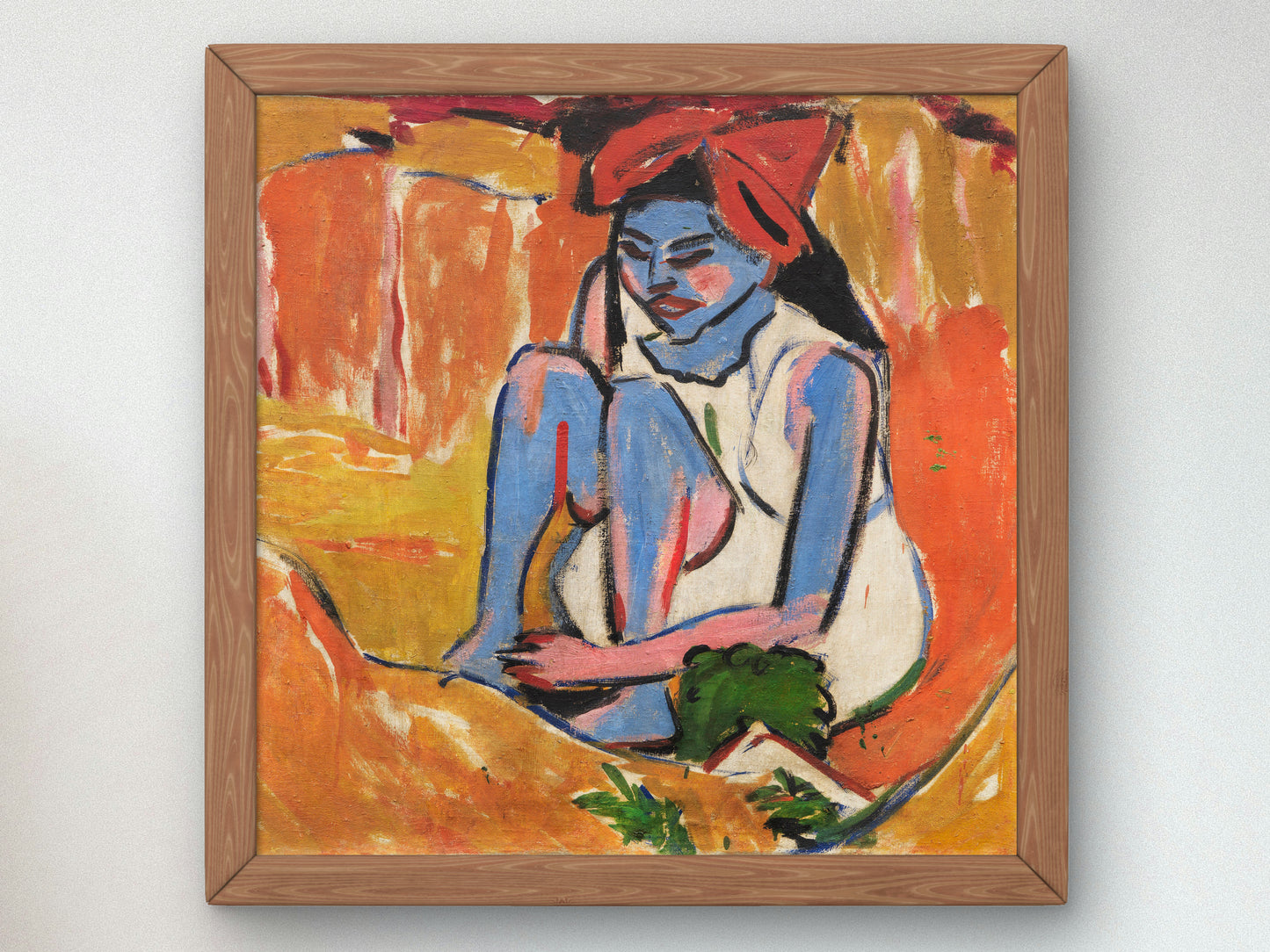 The Blue Girl in the Sun by Ernst Ludwig Kirchner 1910, Wall Art Print, Fine Art Reproduction, Museum Quality Decor, Poster