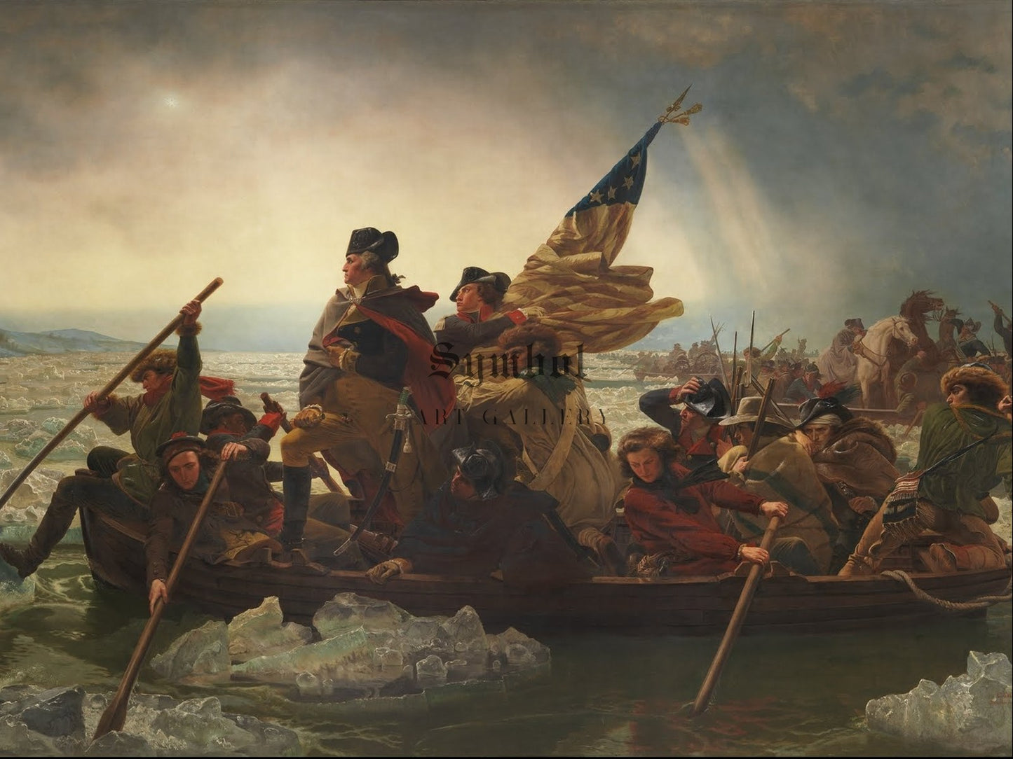 Washington Crossing the Delaware by Emanuel Leutze 1851, Wall Art Print, Fine Art Reproduction, Museum Quality Decor, Poster