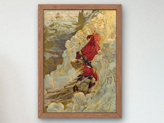 Fervaal by Carlos Schwabe 1898, Wall Art Print, Fine Art Reproduction, Museum Quality Decor, Poster