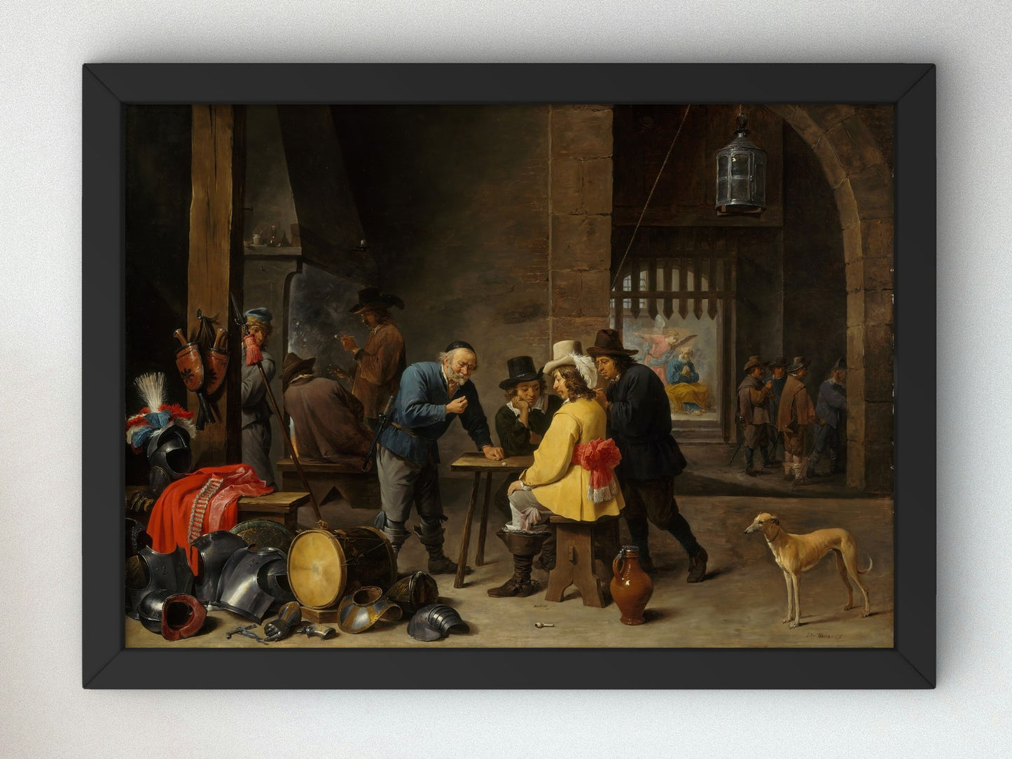 Guardroom with the Deliverance of Saint Peter by David Teniers the Younger 1645, Wall Art Print, Fine Art Reproduction, Museum Quality Decor