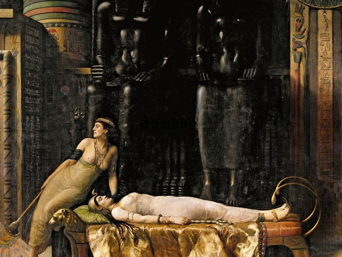The Death of Cleopatra by John Collier 1890, Wall Art Print, Fine Art Reproduction, Museum Quality Decor, Poster