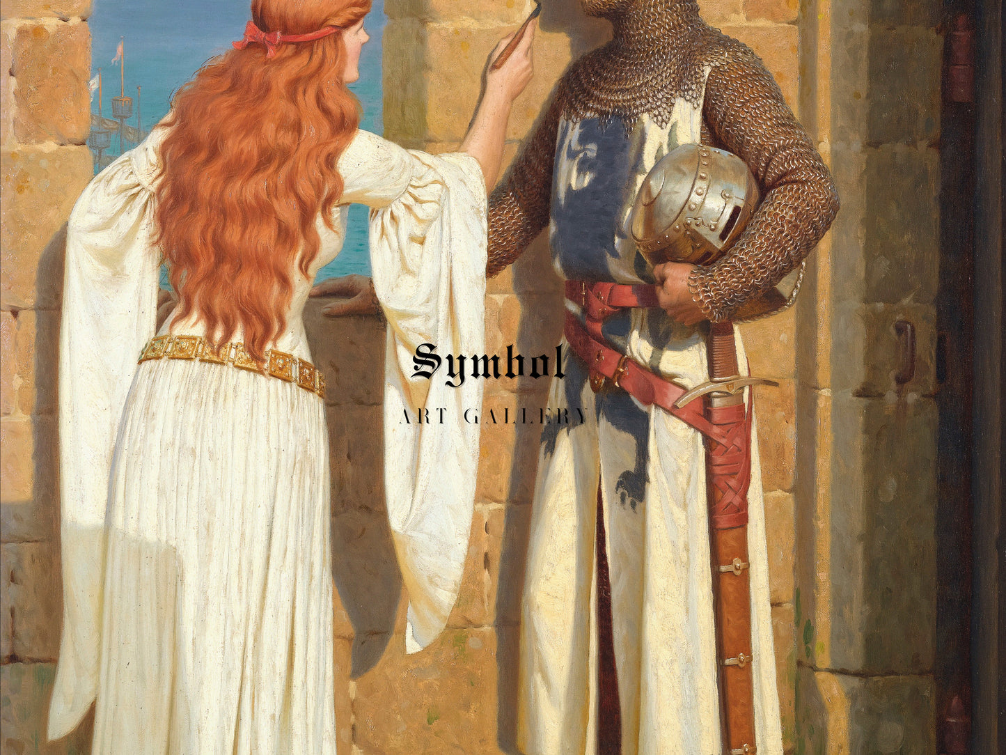 The Shadow by Edmund Blair Leighton 1909, Wall Art Print, Fine Art Reproduction, Museum Quality Decor, Poster