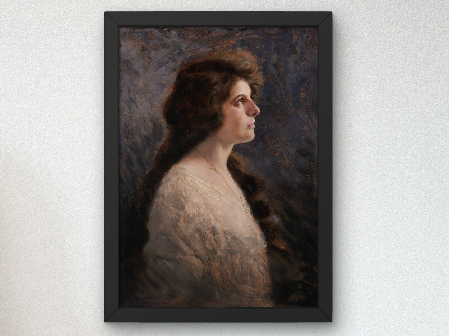 Portrait of Mrs Guarrasi by Ettore De Maria Bergler 1923, Wall Art Print, Fine Art Reproduction, Museum Quality Decor, Poster