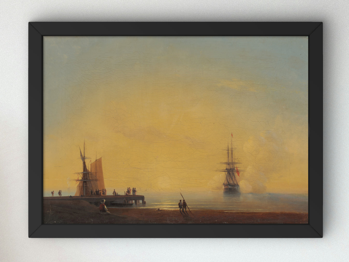 In the Roads, Evening by Ivan Konstantinovich Aivazovsky 1867, Wall Art Print, Fine Art Reproduction, Museum Quality Decor, Poster