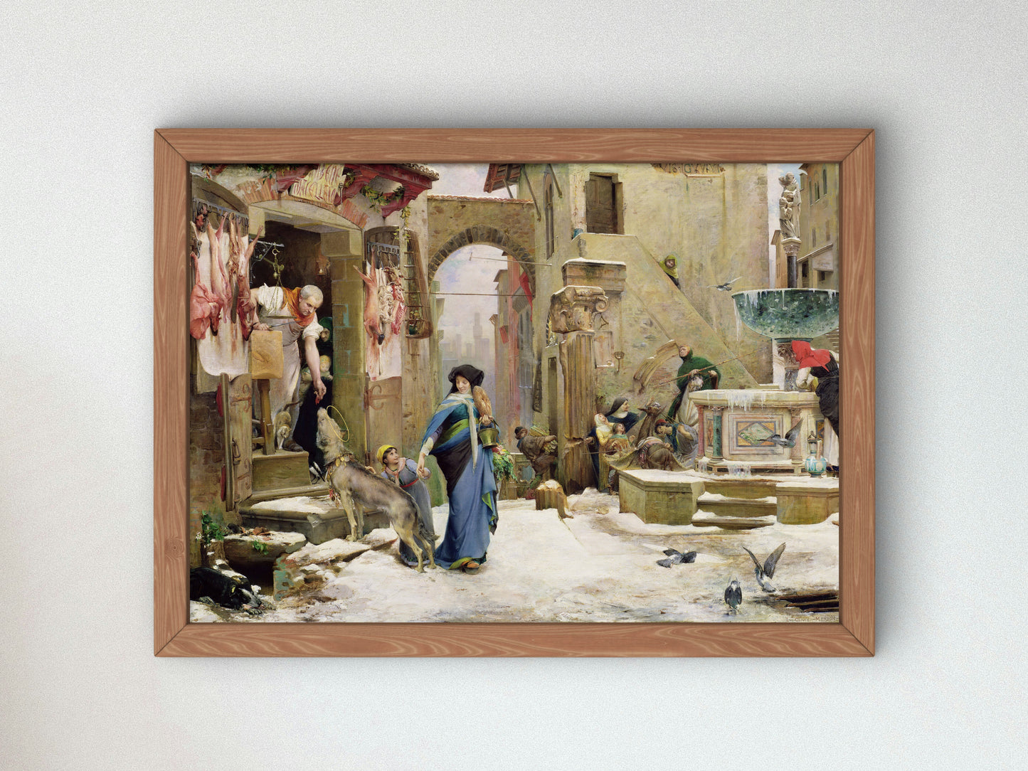 Le Loup d'Aggubio by Luc Olivier Merson 1877, Wall Art Print, Fine Art Reproduction, Museum Quality Decor, Poster