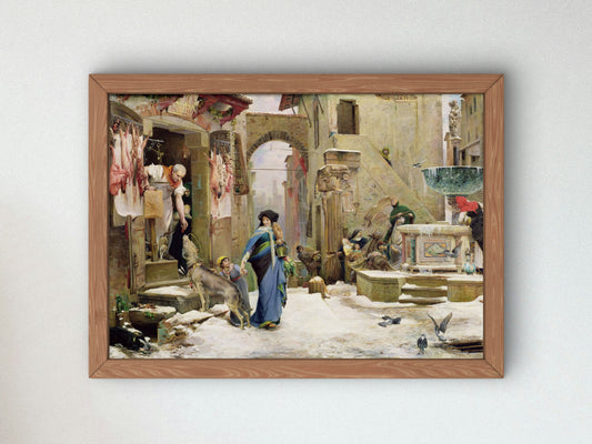 Le Loup d'Aggubio by Luc Olivier Merson 1877, Wall Art Print, Fine Art Reproduction, Museum Quality Decor, Poster