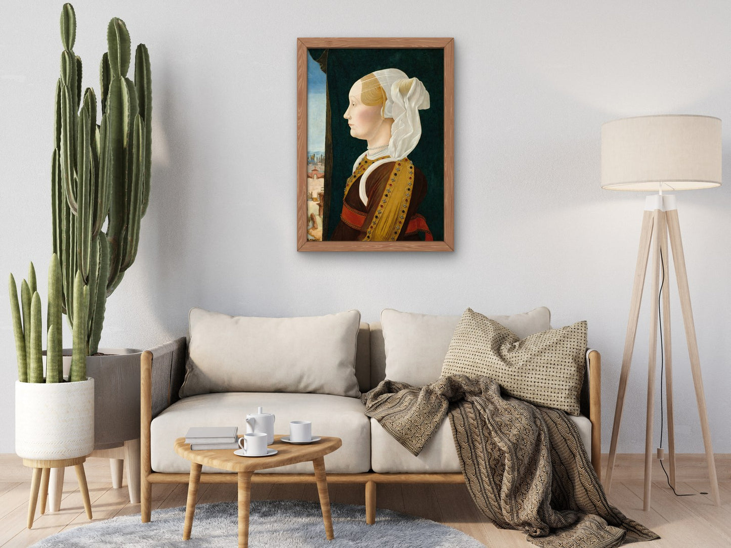 Portrait of Ginevra Bentivoglio by Ercole de' Roberti 1475, Wall Art Print, Fine Art Reproduction, Museum Quality Decor, Poster