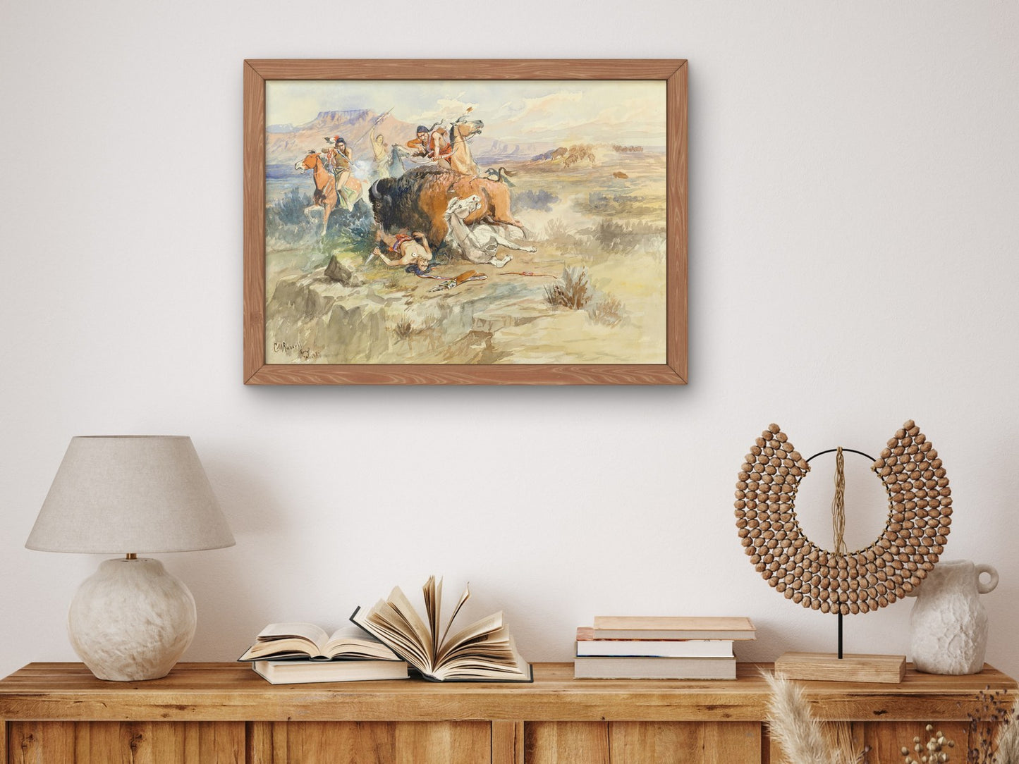 Buffalo Hunt No. 15 by Charles Marion Russell 1896, Wall Art Print, Fine Art Reproduction, Museum Quality Decor, Poster