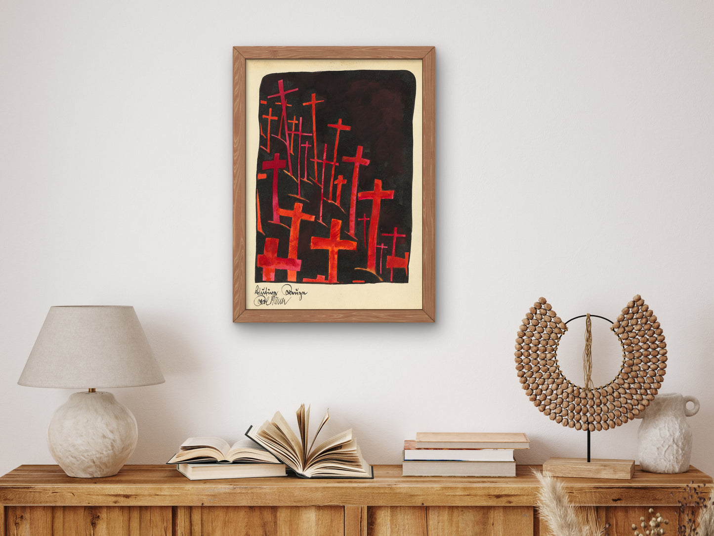 Bloody Crosses by Karl Wiener 1923, Wall Art Print, Fine Art Reproduction, Museum Quality Decor, Poster