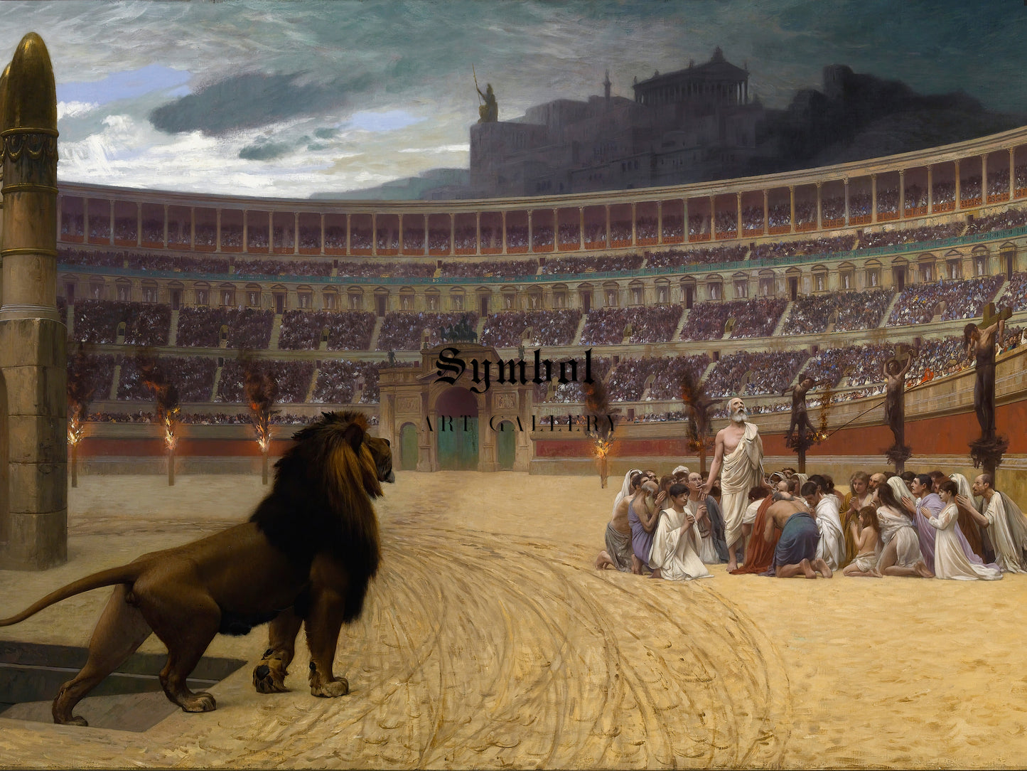 The Christian Martyrs' Last Prayer by Jean Léon Gérôme 1863, Wall Art Print, Fine Art Reproduction, Museum Quality Decor, Poster