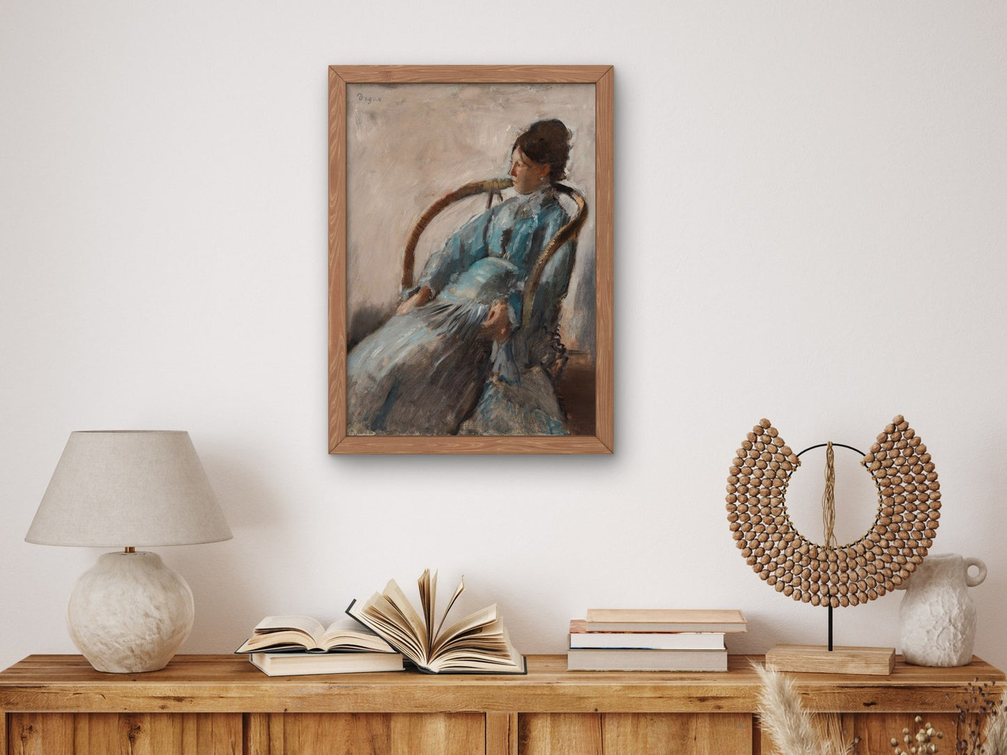 Madame de Nittis by Edgar Degas 1872, Wall Art Print, Fine Art Reproduction, Museum Quality Decor, Poster