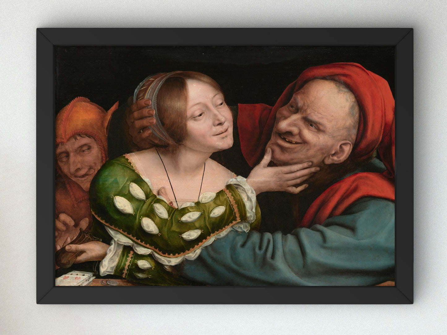 Matched Lovers by Quentin Matsys 1525, Wall Art Print, Fine Art Reproduction, Museum Quality Decor, Poster