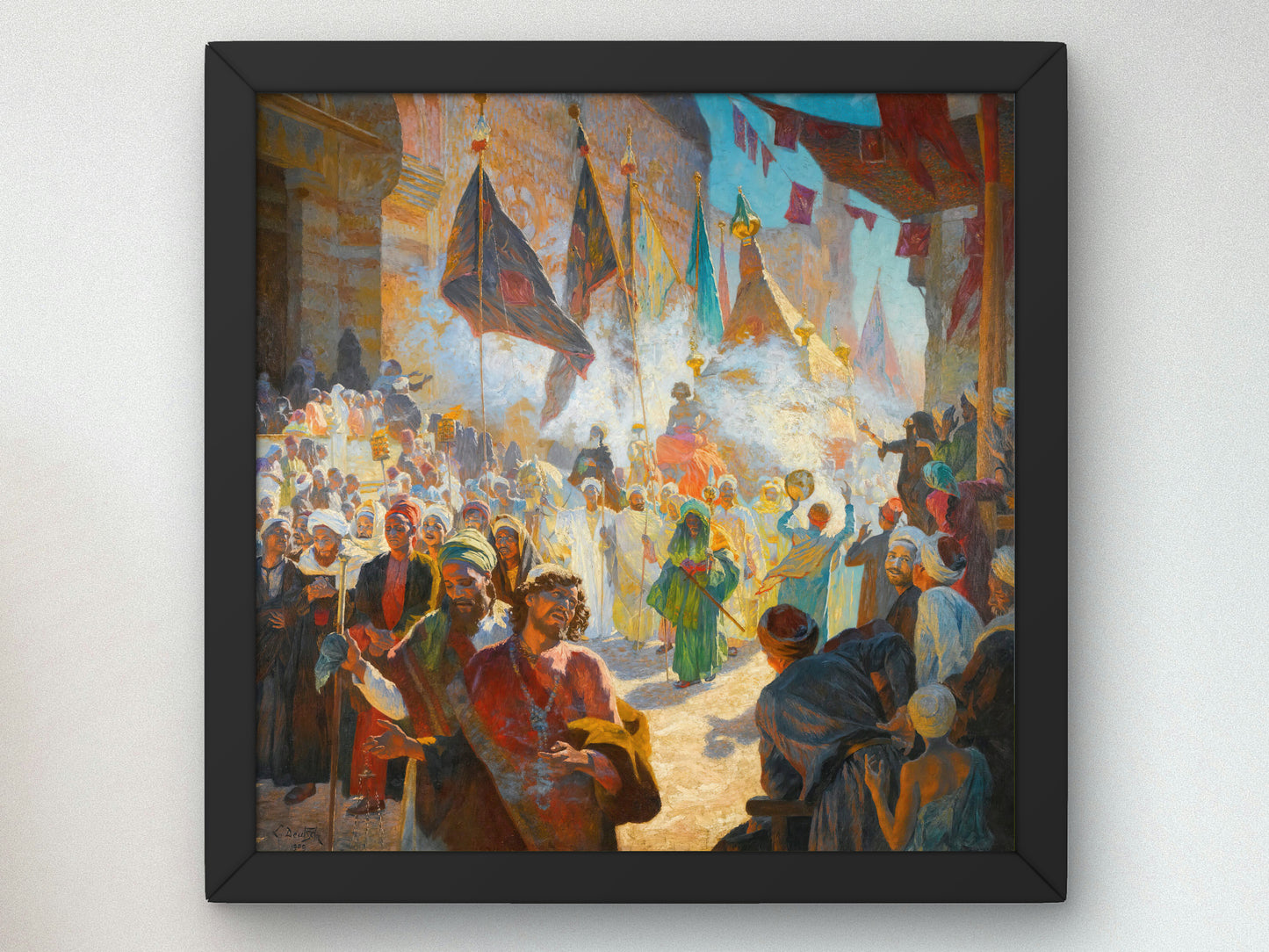 The Procession of the Mahmal through the Streets of Cairo by Ludwig Deutsch 1887, Wall Art Print, Fine Art Reproduction, Museum Quality