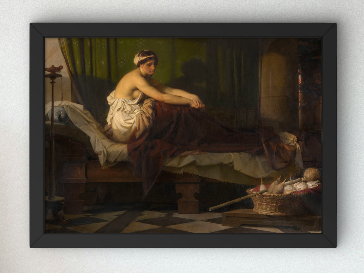 The Awakened Penelope Waits for the Return of Ulysses by Eduard Julius Friedrich Bendemann 1877, Wall Art Print, Fine Art Reproduction