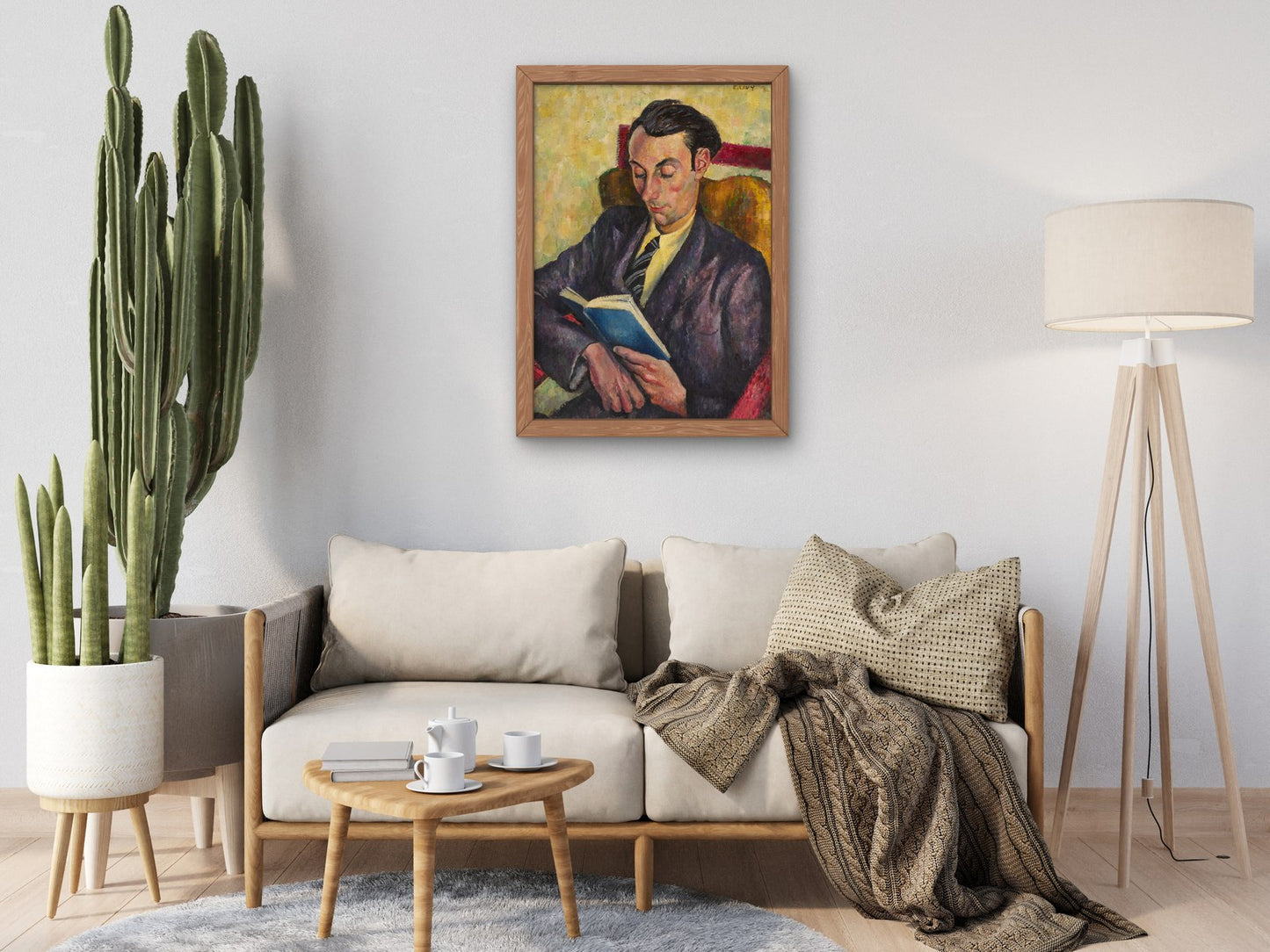 Man Reading by Emmanuel Levy 1936, Wall Art Print, Fine Art Reproduction, Museum Quality Decor, Poster