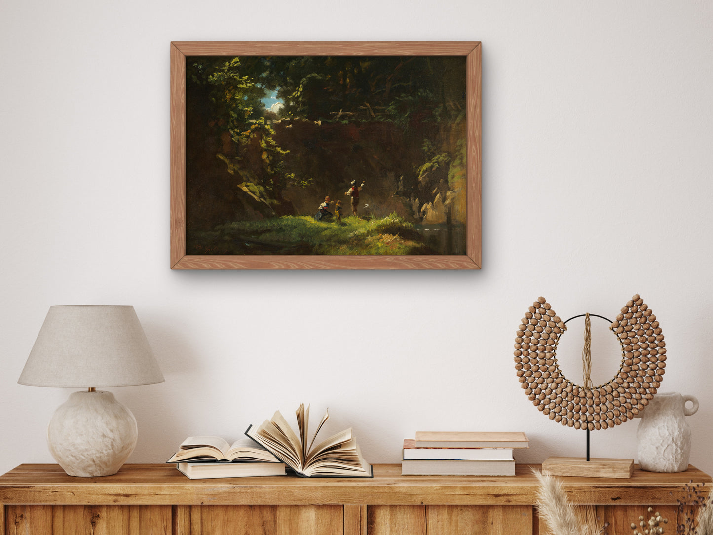 Children Fishing by Carl Spitzweg 1865, Wall Art Print, Fine Art Reproduction, Museum Quality Decor, Poster