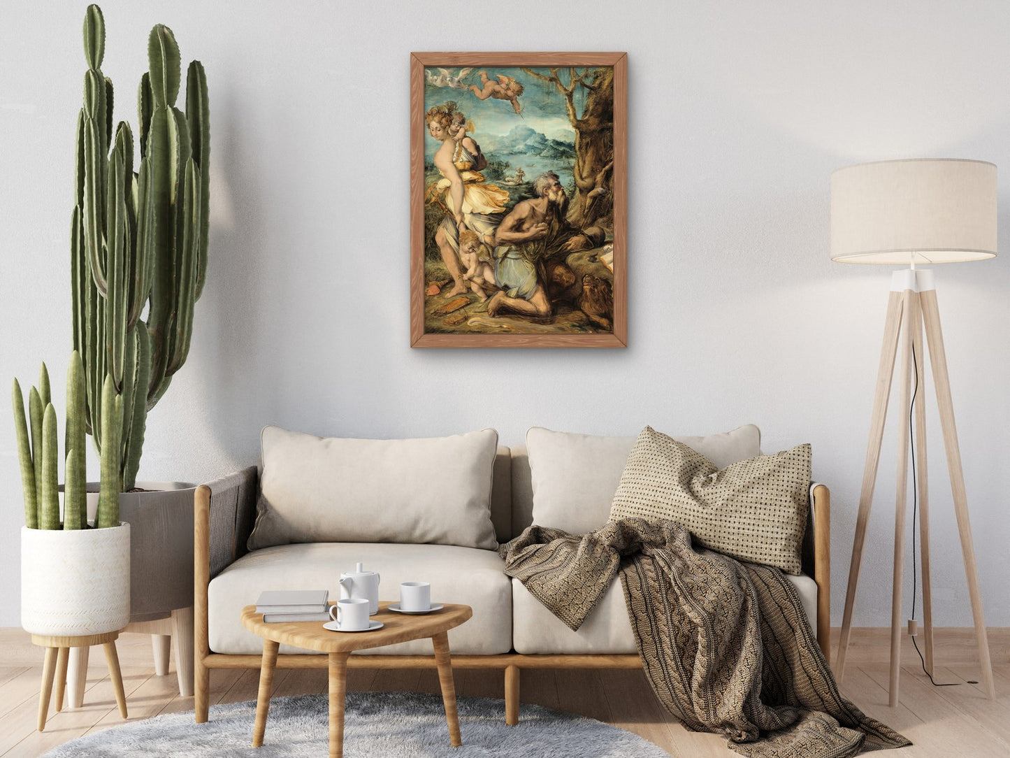 The Temptation of Saint Jerome by Giorgio Vasari 1541, Wall Art Print, Fine Art Reproduction, Museum Quality Decor, Poster