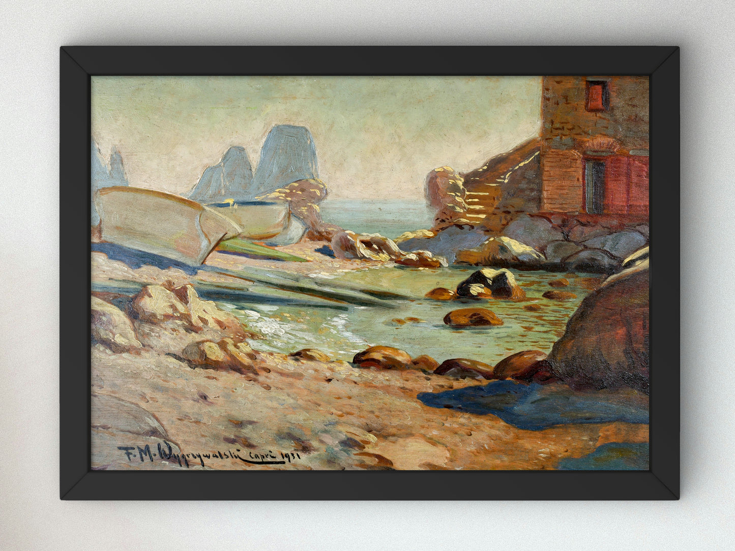 Capri by Feliks Michał Wygrzywalski 1931, Wall Art Print, Fine Art Reproduction, Museum Quality Decor, Poster