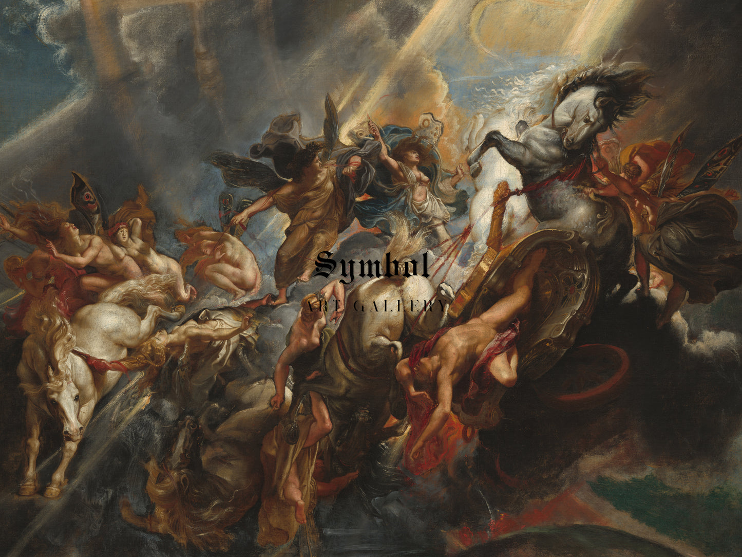 The Fall of Phaeton by Peter Paul Rubens 1604, Wall Art Print, Fine Art Reproduction, Museum Quality Decor, Poster